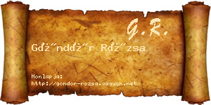 Göndör Rózsa névjegykártya