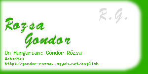 rozsa gondor business card